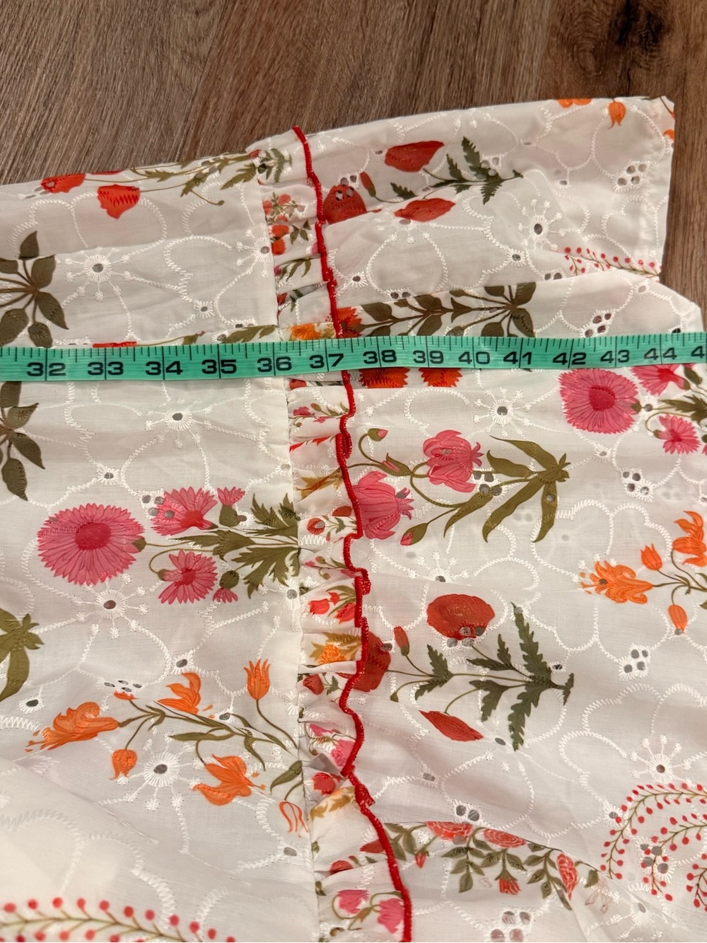 Petal & Pup Aurelia Print Tie Strap Sleeveless Maxi Dress White Floral Scalloped - Picture 12 of 13